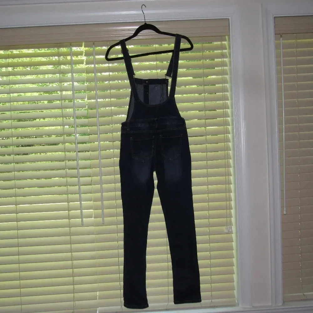 MEGAN DENIM Medium Wash Overalls Size S - Picture 5 of 8
